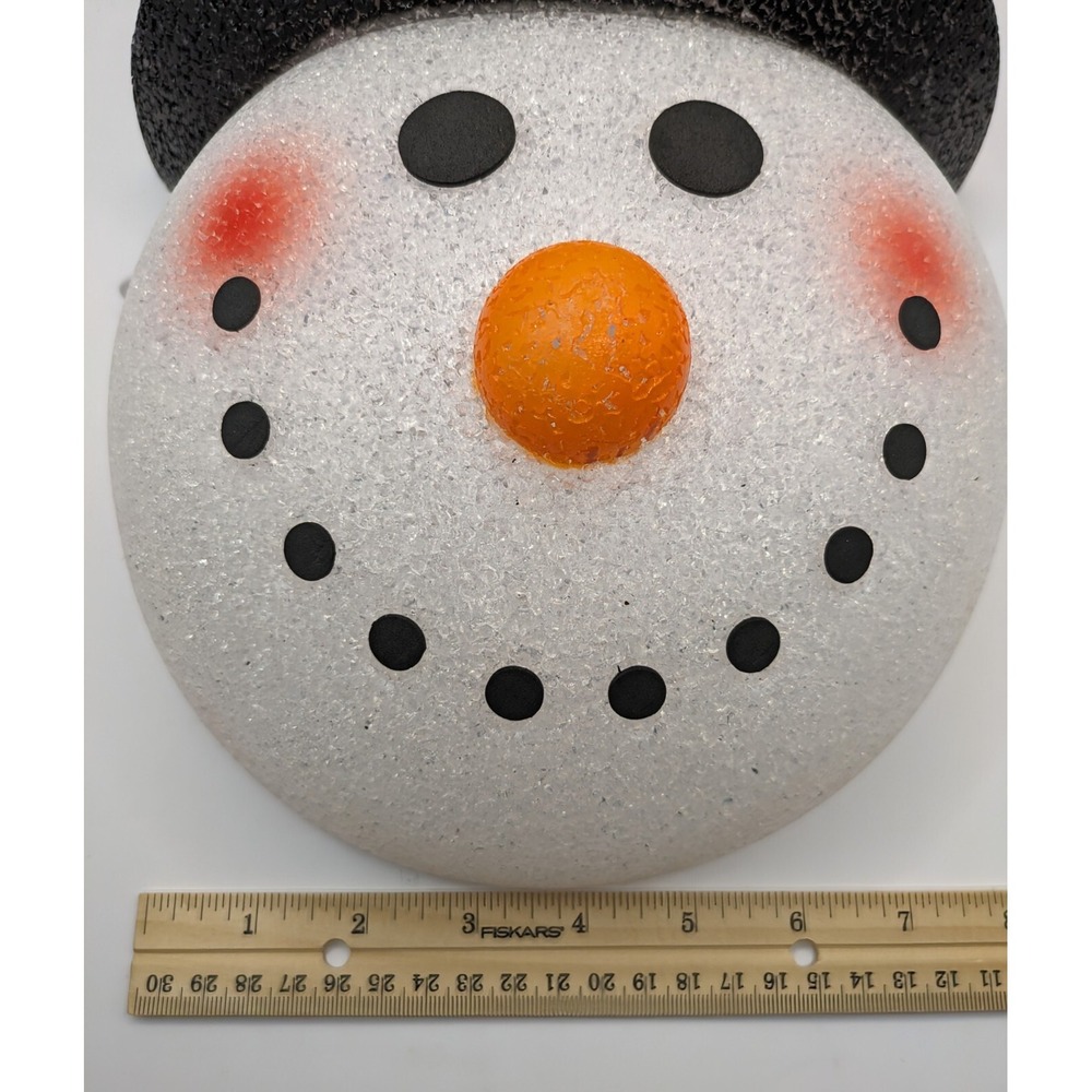 Melted Jelly Plastic Popcorn Snowman Outdoor Light Cover Porch Light Lot Of 2 - Picture 11 of 12